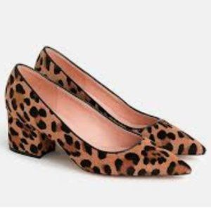 J. CREW Laney pumps in leopard calf hair  7 1/2